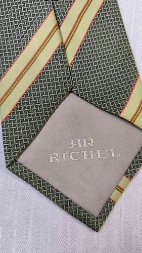 Richel 100% Silk Tie Necktie Made IN Italy - Picture 6 of 6