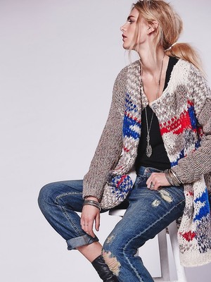 boho sweater coat