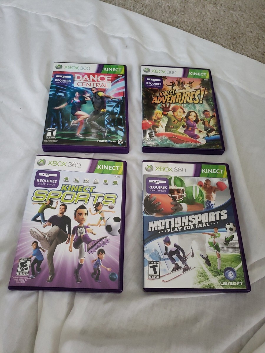 Xbox 360 Kinect Games Lot Of 4 Sports, Adventures, Dance Central