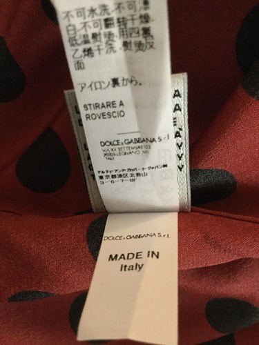 DOLCE & GABBANA Polka Dots Print SILK Pajama Shirt Sleepwear Size IT 5/ USA M - Picture 11 of 11