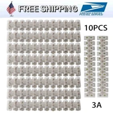10 Pack 3A 12 Position Dual Row Terminal Strip Screw Terminal Barrier Block