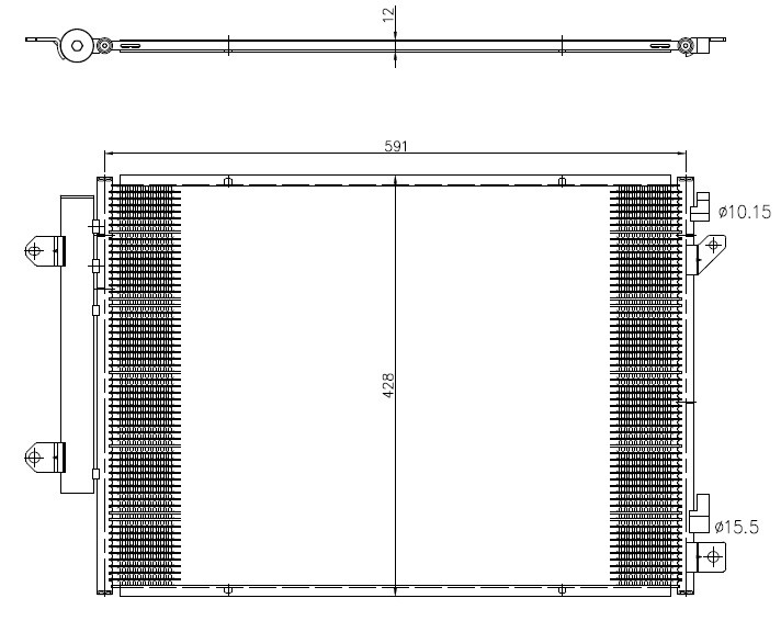 NRF 350472 Condenser, air conditioning for SUZUKI