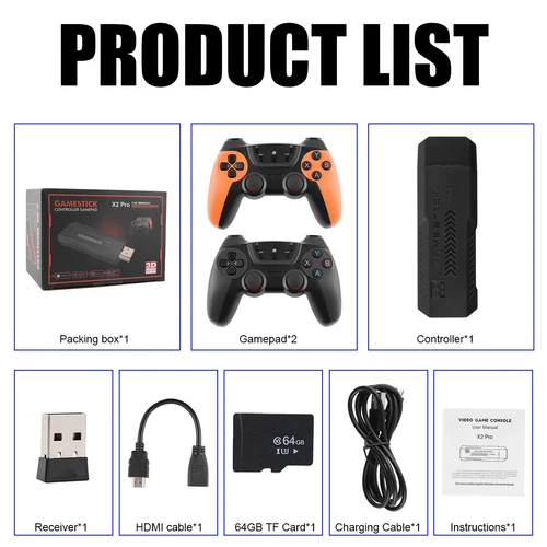 X2 PRO 128G 41000+ Games Wireless 4K Game Stick 3D HD Retro Video Game Console - Picture 13 of 13