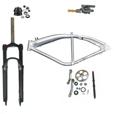 3.4L Felt Faker Frame &Petcock, Wide Crank Kit, 26" Bicycle Fork & Headset