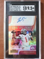 2021 Contenders DP Justin Fields Game Day Ticket Signatures ROOKIE 10/10 SGC 9.5