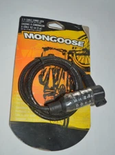 MONGOOSE 5 FT. CABLE COMBO BICYCLE LOCK BLACK
