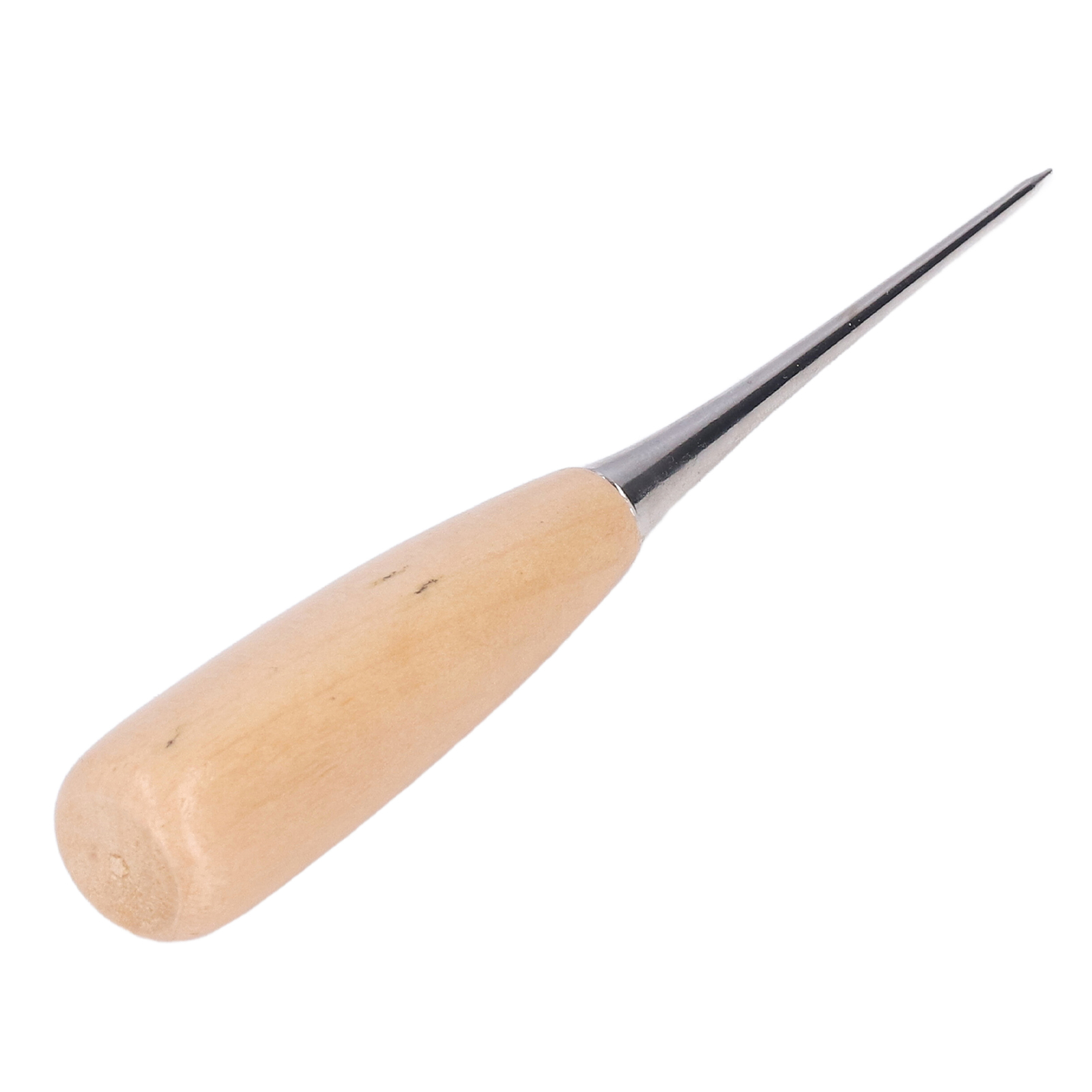 3Pcs DIY Leather Awl Pine Wood Tool Steel Hole Maker Awls Punch Hole