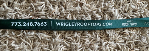 Chicago Cubs Wrigley Rooftops Lanyard Green with Pass Cubs vs. Marlins 2018 - Picture 2 of 5