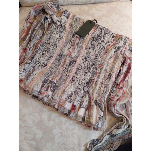 NEW! ALLSAINTS Lara Makutu Smocked Off the Shoulder Top Soft Pink Size 12 $229
