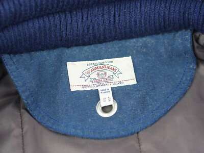 ARMANI JEANS - ARMANI JEANS 90S VINTAGE PO アノラック パーカー 🇺🇸 Vintage 90s Armani Jeans Bespoke Blue T-Shirt Rare