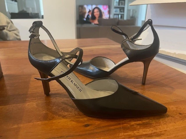 Peter Kaiser Leder Chevro 75709 High Heels Gr:37,5 - 4,5 Schwarz sandalette Neu - Bild 2 von 4