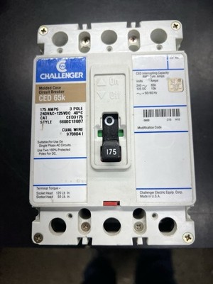 Challenger CED3175 Molded Case Circuit Breaker 175 Amp 240 Volt