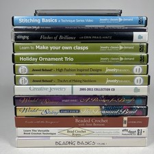Bead Jewelry HUGE DVD CD LOT of 15 Instructional Workshops Crochet Necklaces Mag