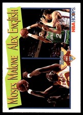 Moses Malone / Alex English 1991-92 Hoops #315 NBA READ FREE SHIP AutographDen
