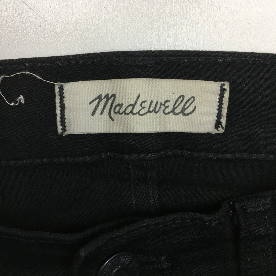 Pantalones de mezclilla MADEWELL para mujer talla 28 negros lavados ROADTRIPPER 5 bolsillos logotipo herrajes Foto 2 de 4
