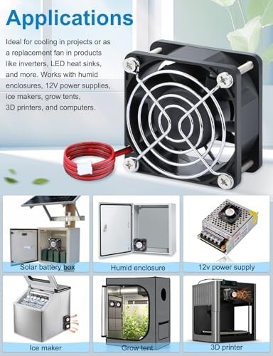 Computer Psu Bench Tester 60mm Waterproof 12V High-Speed DC Cooling Fan for Computer ...