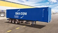 Italeri - 3951 - 40` Container Trailer - Sattelauflieger - Auflieger LKW - 1:24