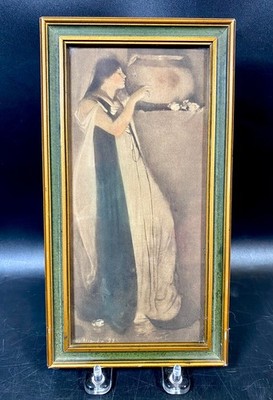 Isabella and the Pot of Basil Lithograph ~ John White Alexander ~ Framed 5x10