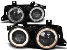 Tuning headlight set with halogen angel eyes suitable for BMW 5 E34 1987-1995...