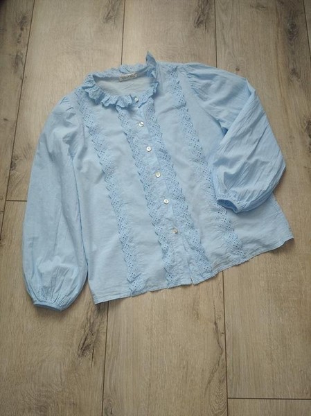Women Ecco Shirt Blue Cotton 38 / M / 46