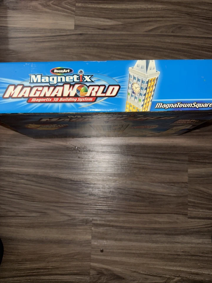 🚧 Vintage RoseArt MAGNAWORLD “MagnaTown Square” Set #28185 — New, Sealed Box - Image 3 of 4