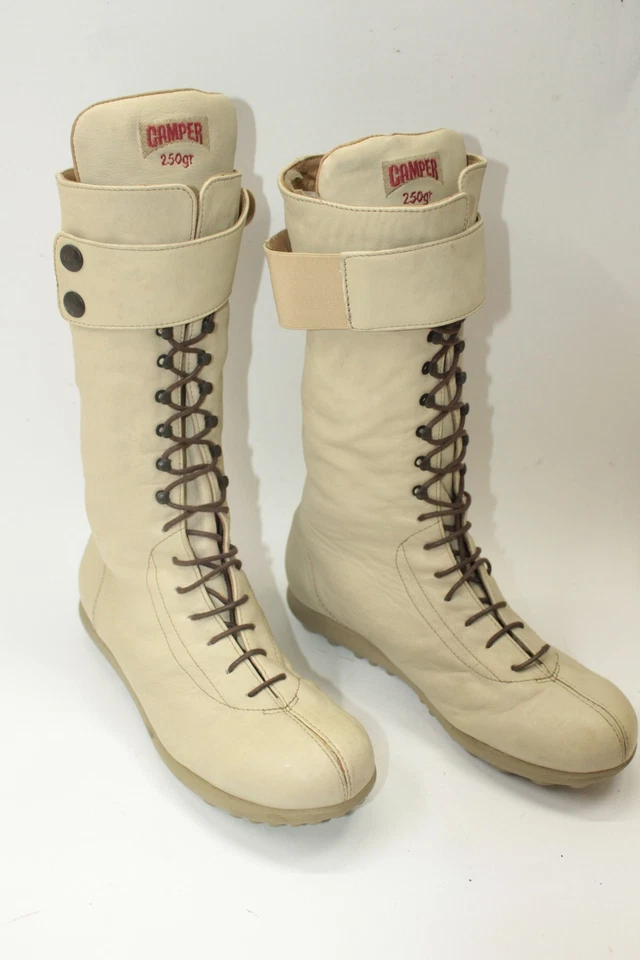 CAMPER Mujer Zapatos Talla 7.5 Europa 38 Beige Cuero S9414 Foto 2 de 4