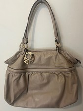 Fendi Large Leather Chef Bag Tan Silver