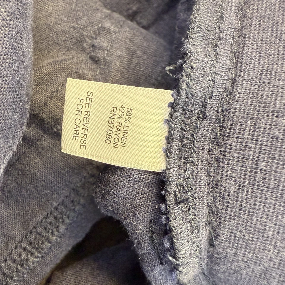 Pantalones Cato Mujer 20W Azul Oscuro Carga Mezcla Lino Convertible Gorp Exterior Foto 4 de 4