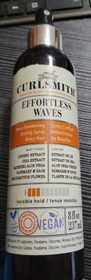 Curlsmith Effortless Waves Styling Spray Invisible Hold 3 - 8 fl oz New-No Box