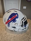 Keon Coleman Signed Bills Full Size Replica Helmet Beckett Witness COA — photo 1