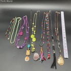 Natural Life Boho Beaded Statement Necklace Lot of 10 Tassels Pendants Eclectic — photo 5