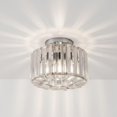 HAUSPRO New York Kristall Decken Kronleuchter Leuchte, Luxus Semi Unterputz Decke