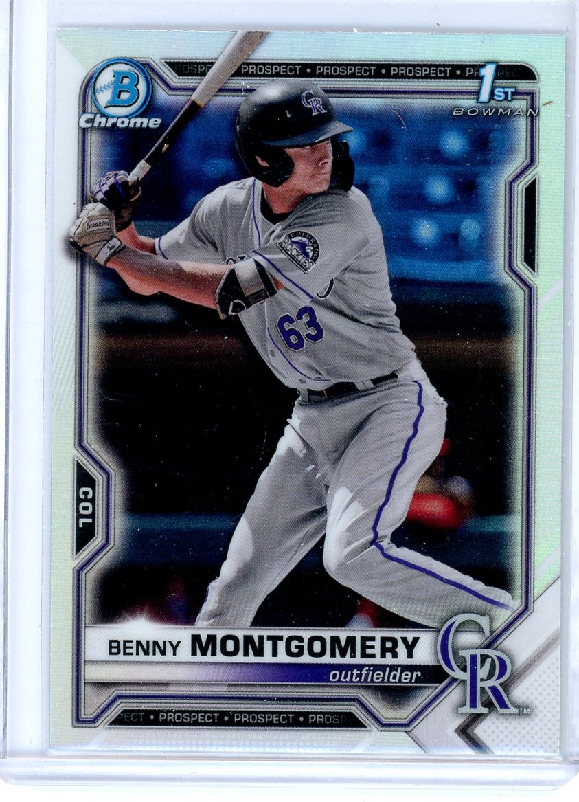 2021 Bowman Draft #BDC-84 Benny Montgomery Chrome Refractor