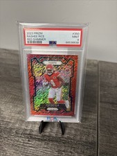 2023 Panini Prizm Rashee Rice #350 Red Shimmer Prizm /35 (RC) Psa 9 Color Match