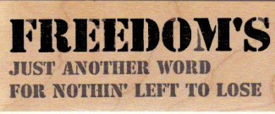 #ad Freedom#x27;s Just Another Word 1 1 4 x 3quot; Mounted Rubber Stamp Words and Phrases $10.75