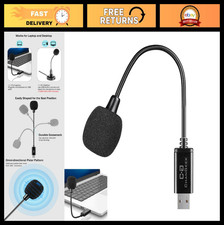 USB Mini Microphone with Gooseneck Sound Card for PC/Mac - Plug Play, Ideal