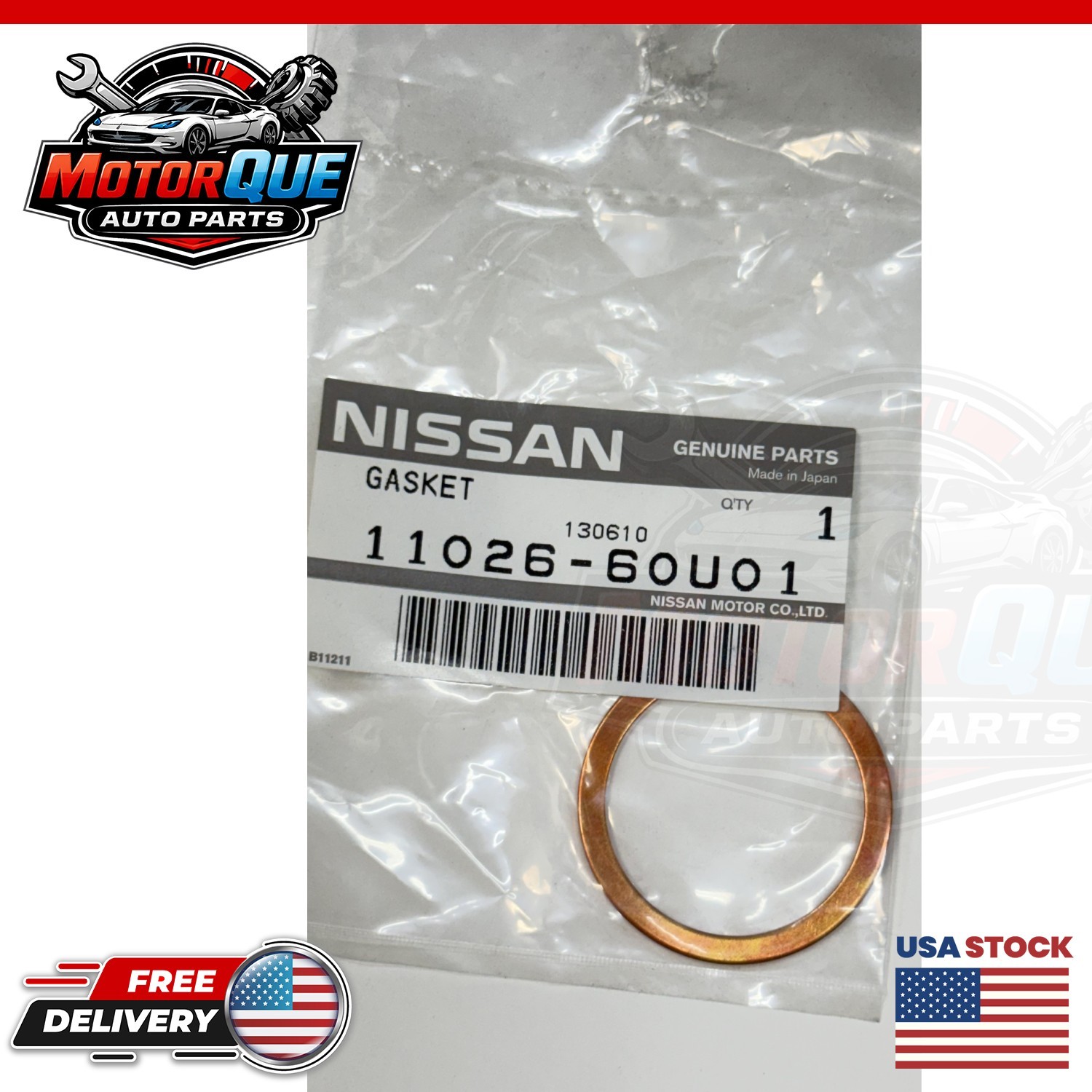 Genuine 11026-60U01 Gasket Cylinder Block Infiniti FX35 JX35 M35 Nissan Maxima