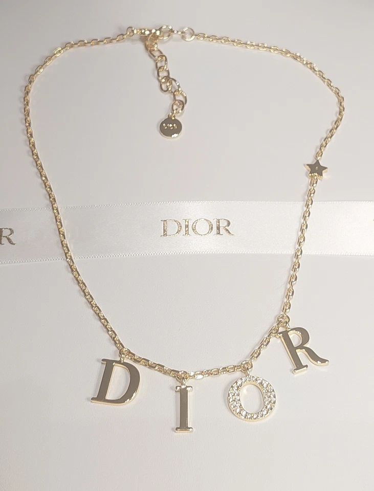 DIOR CRYSTAL SIGNATURE NECKLACE - Box & Dust Pouch Included - Image 3 of 3