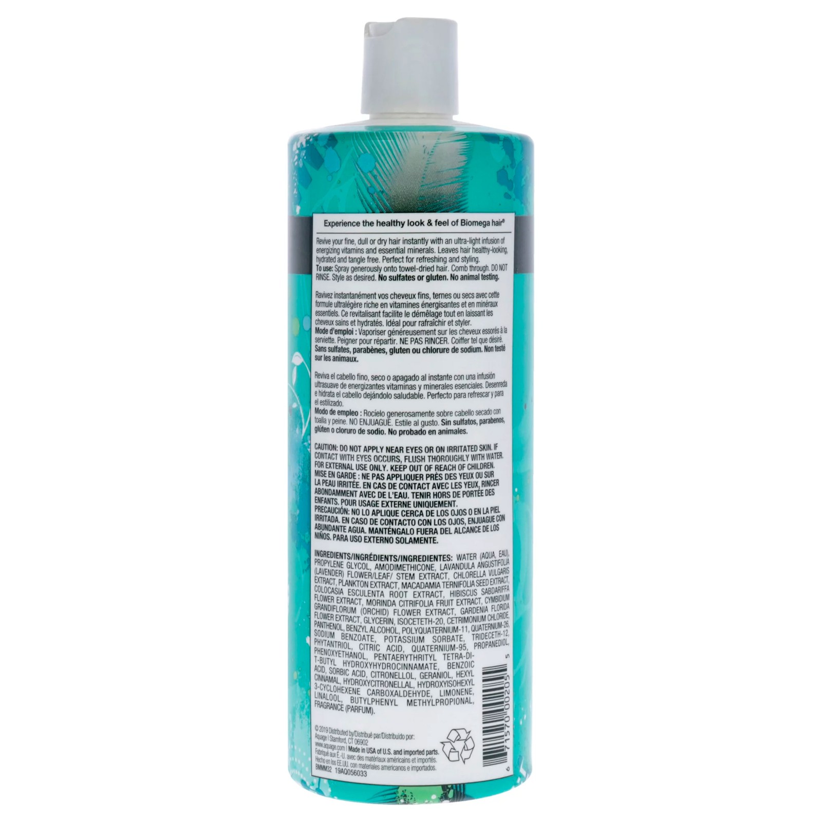 Aquage Biomega Moisture Mist Leave In Conditioner, 32 oz