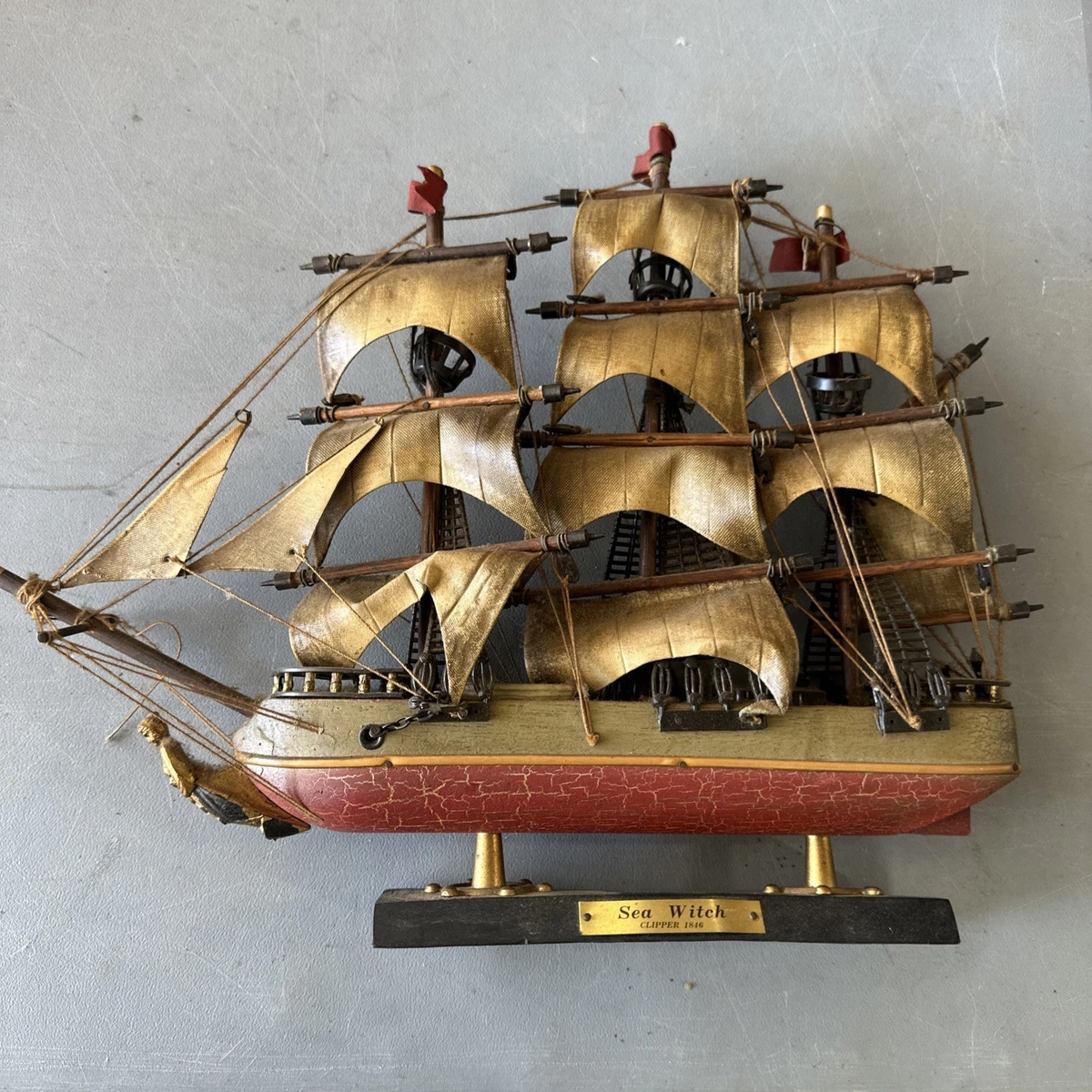 仿古木制帆船模型船| eBay