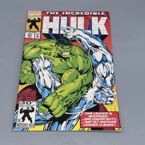Vintage 1993 Marvel Comics The Incredible Hulk #401 Comic Book Blue Hulk Leader