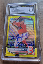 Jhostynxon Garcia Signed 2025 Bowman Baseball Card #BCP43 CGC JSA Red Sox /75