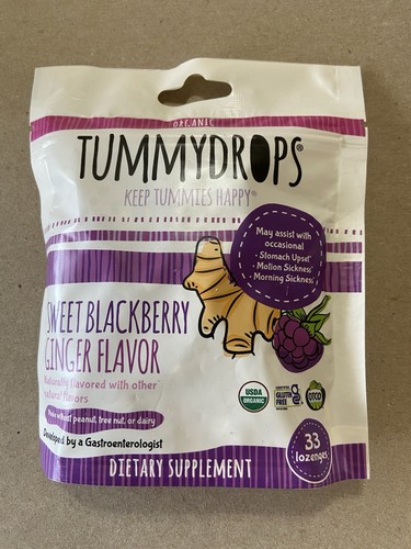 Tummydrops, Natural Peppermint, Gluten Free & Vegan, 33 Individually Wrapped...