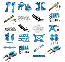 Aluminum metal Upgrade part Kit Fit For TRAXXAS SLASH 4x4 1/10 RC Car Truck Blue