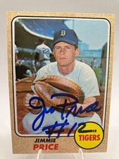 Jim Price Signed 1968 Topps Detroit Tigers Card-#226-On Card Auto Jim Price Signed 1968 Topps Detroit Tigers Card-#226-On Card Auto