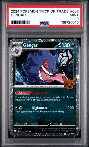 2024 POKEMON TRICK OR TRADE #057 GENGAR PSA 9