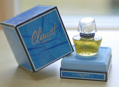 Vtg 80s *CLIMAT by LANCOME* splash PURE PARFUM 7ml~1/4oz OLD FORM. Plugged bottl