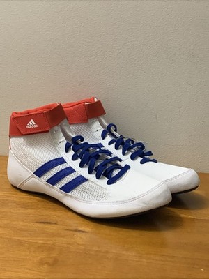 Adidas HVC 2 Wrestling Shoes Men Size 8.5 New W/Defect White/Red/Royal Blue