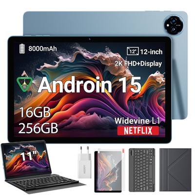 2025 Neu Tablet Android 15 16GB+256GB(1TB TF) 8000mAh 11'' IPS WlFl Octa Core GMS