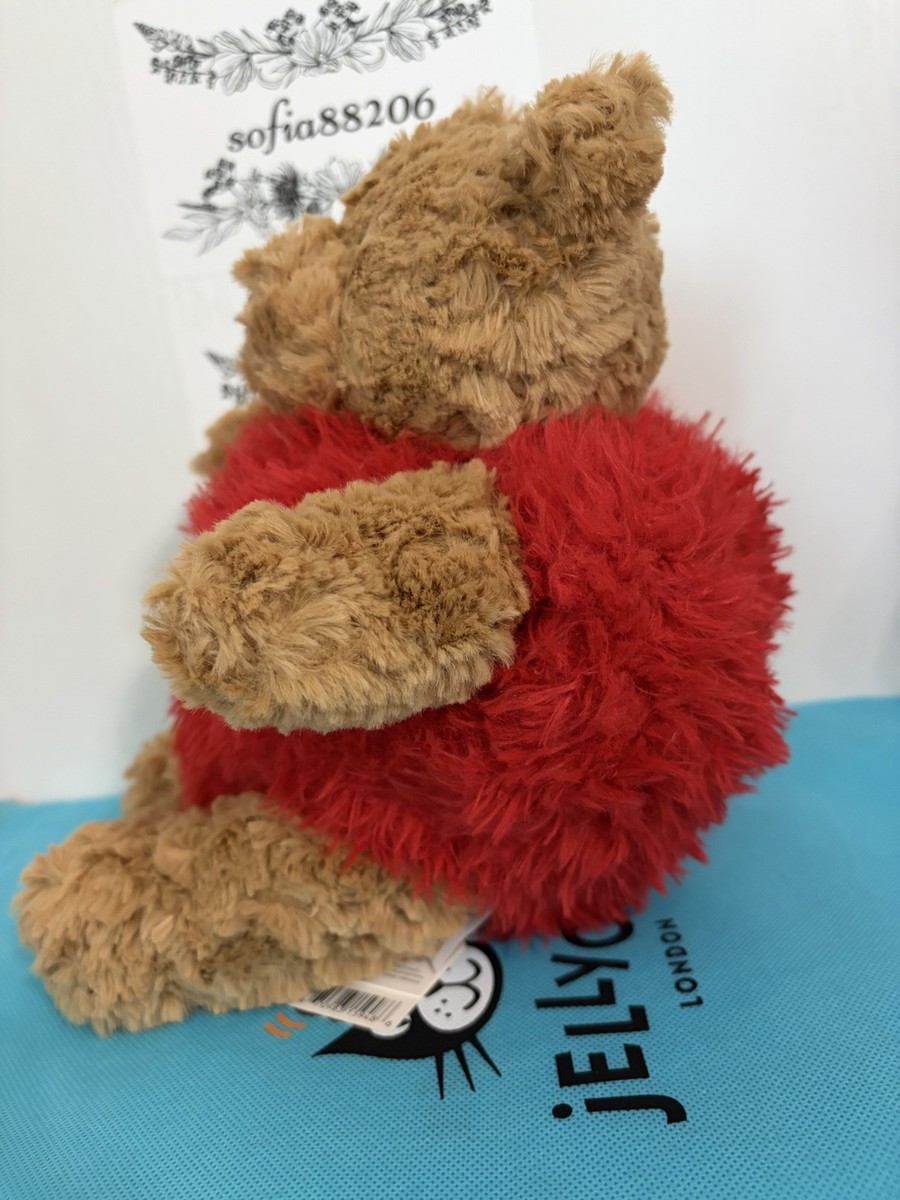 Jellycat BARTHOLOMEW BEAR HEARTTHROB Soft Plush Toy NWT Early